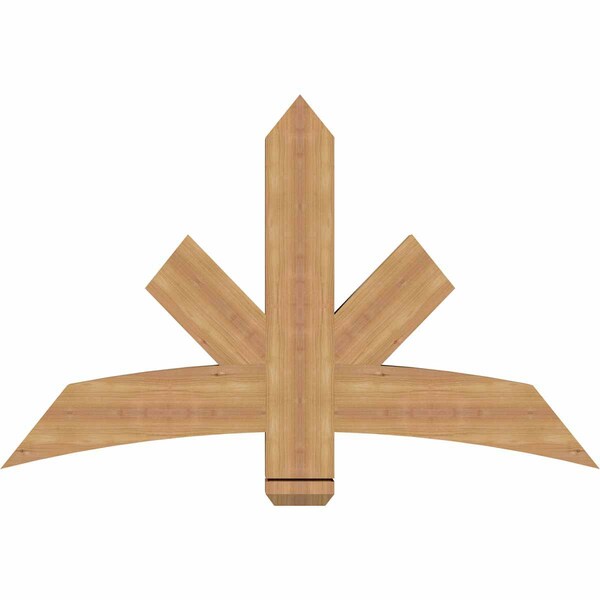 Ekena Millwork Alberta Smooth Timber Gable Bracket, Western Red Cedar, 48"W x 30"H x 3 1/2"D x 5 1/2"F, 15/12 Pitch GBW048X30X0406ALB00SWR - main